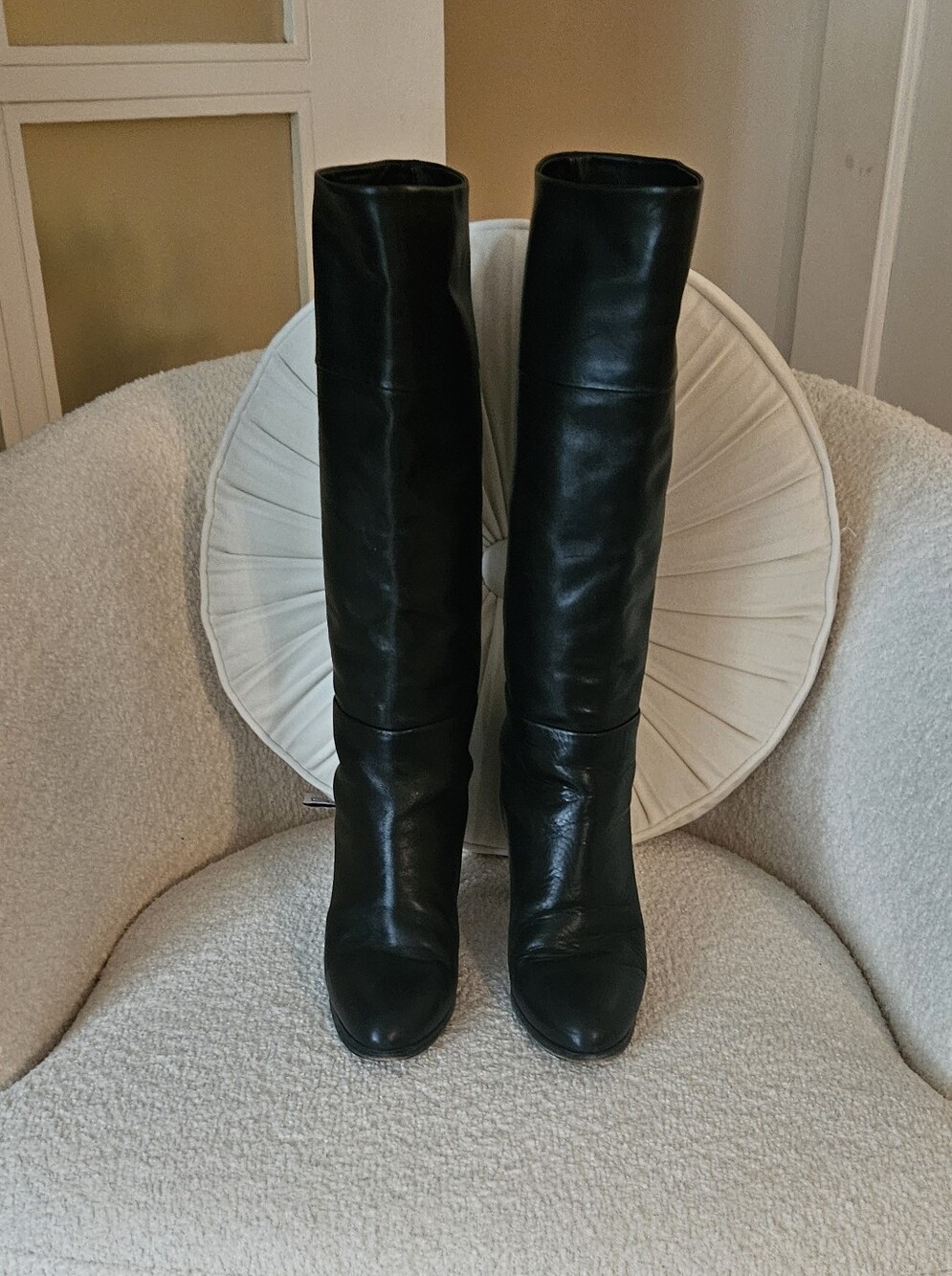 Bruno Premi Classic Black Knee-High Leather Boots